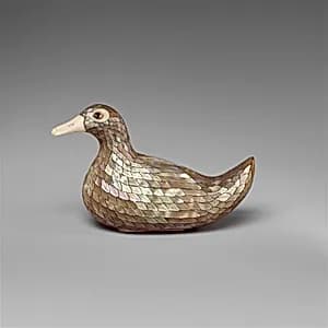 One of a Pair of Boxes in the Shape of Ducks by Unknown Artist