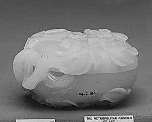 Covered Box in the Shape of a Peach by Unknown Artist
