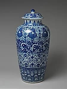 Jar with Dragons and Floral Designs by Unknown Artist