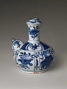 Pouring Vessel (Kendi) with Flowers and Fruits by Unknown Artist
