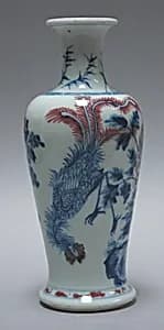 Vase with Phoenix and Peonies by Unknown Artist