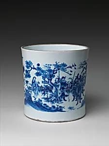 Brush Pot with King Wen and the Scholar Jiang Taigong by Unknown Artist