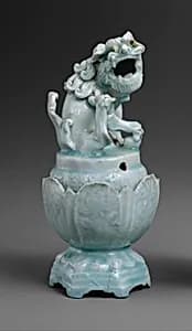 Incense Burner in Shape of Lion (one of a pair) by Unknown Artist