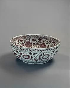 Bowl with Chrysanthemums by Unknown Artist
