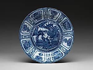 Plate with Geese in a Lotus Pond by Unknown Artist