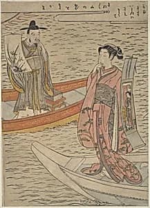 Parody of the Noh Play "Hakurakuten" by Suzuki Harunobu