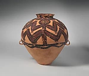 Jar with Painted Decoration of "Frog" Pattern by Unknown Artist