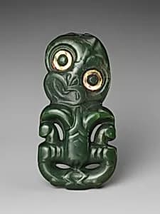 Greenstone pendant by Unknown Artist