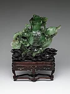 Vase in the shape of a heavenly rooster by Unknown Artist