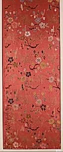 Woven Panel with Swallows and Prunus by Unknown Artist