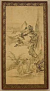 Sketch for a Painting of Mi Fu Inscribing a Poem on a Rock by Kano Tan'yū