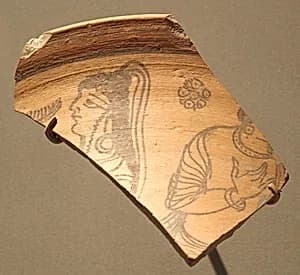 Shard with Figural Decoration by Unknown Artist