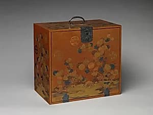 Cabinet with Design of Chrysanthemum by a Stream by Unknown Artist