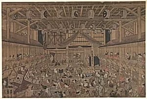 Ichikawa Danjūrō II (?) Performing Shibaraku in the Ichimura Theater by Torii Kiyotada