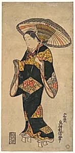 Actor (Sanjo Kantaro?) in the Role of a Courtesan by Okumura Toshinobu