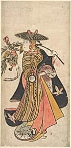 Actor Sanogawa Ichimatsu (1722–1763) as a Courtesan during the Tanabata Festival by Okumura Toshinobu