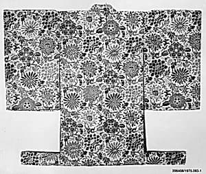 Noh Robe (Happi) with Pattern of Flowers and Auspicious Symbols by Unknown Artist