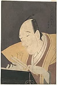 The Jo-ruri Narrator Tomimoto Buzendaya by Chōkyōsai Eiri 鳥橋斎栄里