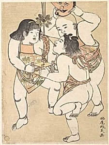 Children in the Sanno Festival by Kuwagata Keisai