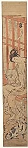 Woman Fanning Herself After a Bath by Isoda Koryūsai