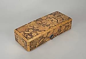 Letter Box (Fumibako) with Design of Cherry Blossom and Maple Leaf by Unknown Artist