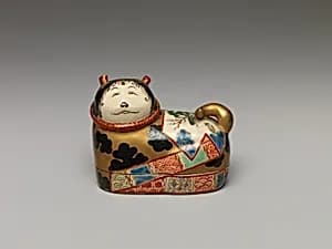 One of a Pair of Incense Boxes in the Shape of Dog Charms by Unknown Artist