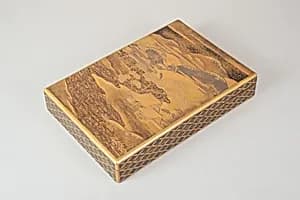 Document Box (Bunko) with Design of Cherry Trees in Bloom in Yoshino by Unknown Artist