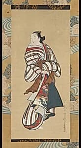 Standing Courtesan Looking Over Her Shoulder by Kaigetsudō Dohan