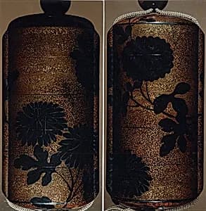 Case (Inrō) with Design of Chrysanthemums by Unknown Artist