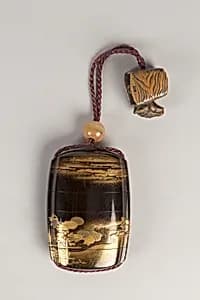 Case (Inrō) with Design of Chrysanthemums by a Stream by Unknown Artist