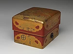 Box (Sumiaka tebako) with Design of Pine, Bamboo, and Plum by Unknown Artist