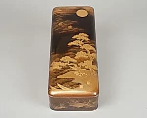 Letter Box (Fubako) with Design of the Shore at Suma by Unknown Artist