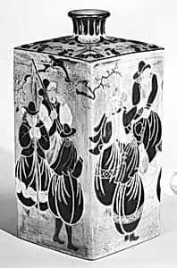 Sake Bottle with Nanban (Southern Barbarian) Design by Unknown Artist