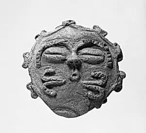 Plaque in the Shape of a Human Face by Unknown Artist