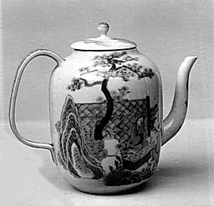 Water Pot with Chinese Figures in a Landscape Design by Unknown Artist