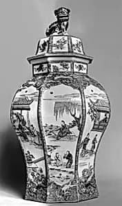 Covered jar with narrative scenes by Unknown Artist