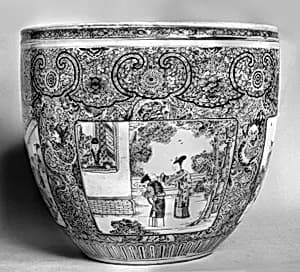 Fish bowl with figural scenes by Unknown Artist