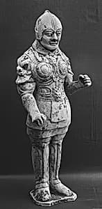 Figure of a standing warrior by Unknown Artist