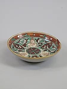 Saucer with Thai mythical figures by Unknown Artist