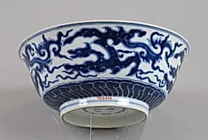 Bowl with chi dragons by Unknown Artist