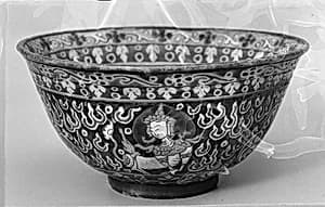 Bowl with Thai celestial beings by Unknown Artist