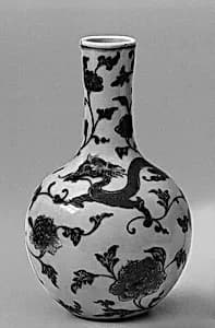 Vase with dragons amid floral sprays by Unknown Artist