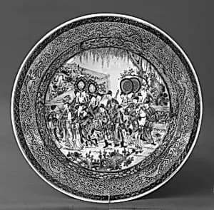 Plate with a narrative scene of the Consort Yang by Unknown Artist