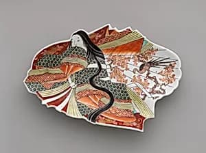 Dish in Shape of Japanese Court Woman by Unknown Artist