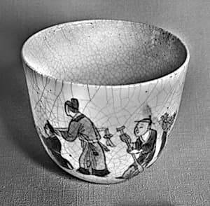 Cup with story of Li Bai and poem by Unknown Artist