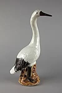 Figure of a stork (one of a pair) by Unknown Artist
