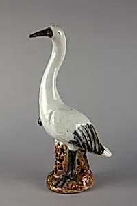 Figure of a stork (one of a pair) by Unknown Artist