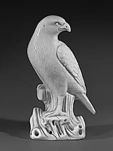 Figure of a hawk (one of a pair) by Unknown Artist