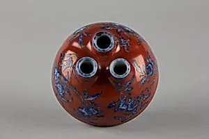 Three-tubed vessel with peaches, pommegranades, and fingered citrons by Unknown Artist