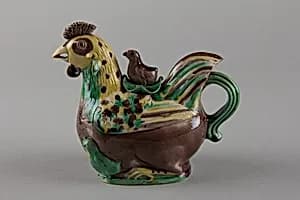 Chicken-form ewer (one of a pair) by Unknown Artist